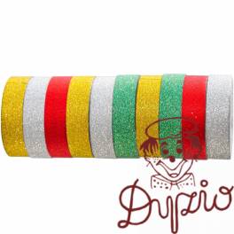 Taśma brokatowa samoprzylepna 12mm x 3m mix 10 kolorów TBS-6854 ALIGA Taśma brokatowa samoprzylepna 12mm x 3m mix 10 kolorów TBS-6854 ALIGA
