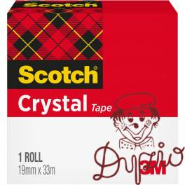 Taśma 19x33m przezroczysta 3M SCOTCH CLEAR-600 pudełko 70005241693 Taśma 19x33m przezroczysta 3M SCOTCH CLEAR-600 pudełko 70005241693