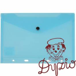 Teczka kopertowa na dokumenty A5 wpinana do segregatora PVC niebieska TP-12 BIURFOL
