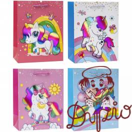 Torebka prezentowa 18x23x8cm TD-23183-3D-A5 ROZETTE Torebka prezentowa 18x23x8cm TD-23183-3D-A5 ROZETTE