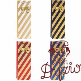 Torebka prezentowa 12x36x9cm na butelkę TBG-24200-BB-HS ROZETTE Torebka prezentowa 12x36x9cm na butelkę TBG-24200-BB-HS ROZETTE