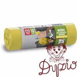 Worki do segregacji odpadów plastik i metal żółte LDPE 120l (10 szt.) ANNA ZARADNA WNS-7058V1 Worki do segregacji odpadów plastik i metal żółte LDPE 120l (10 szt.) ANNA ZARADNA WNS-7058V1