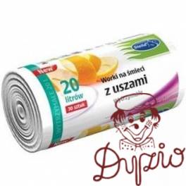 Worki na śmieci 20L z uszami wytrzymałe (30szt) białe (HD-LD) STELLA WNS-9701V1 Worki na śmieci 20L z uszami wytrzymałe (30szt) białe (HD-LD) STELLA WNS-9701V1