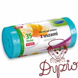 Worki na śmieci 35L z uszami wytrzymałe (30szt) niebieskie (HD-LD) STELLA ST1-WNS-9718V1
