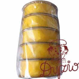 Wstążka organza szer. 4cm ciemny żółty GIMAR Wstążka organza szer. 4cm ciemny żółty GIMAR