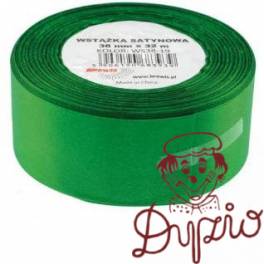 Wstążka satynowa 38mm/32m zielona BREWIS Wstążka satynowa 38mm/32m zielona BREWIS