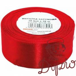 Wstążka satynowa 38mm/32m 26 jasny czerwony BREWIS Wstążka satynowa 38mm/32m 26 jasny czerwony BREWIS