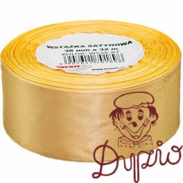 Wstążka satynowa 38mm/32m 87 złota BREWIS Wstążka satynowa 38mm/32m 87 złota BREWIS