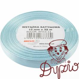 Wstążka satynowa 12mm/32m błękitna BREWIS Wstążka satynowa 12mm/32m błękitna BREWIS