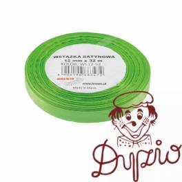 Wstążka satynowa 12mm/32m j.zielony BREWIS Wstążka satynowa 12mm/32m j.zielony BREWIS