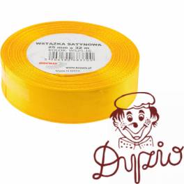 Wstążka satynowa 25mm/32m żółta BREWIS Wstążka satynowa 25mm/32m żółta BREWIS