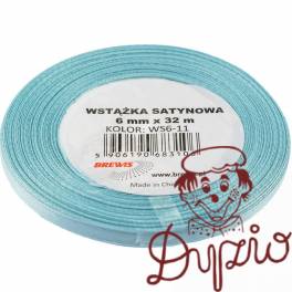 Wstążka satynowa 6mm/32m błękitna BREWIS Wstążka satynowa 6mm/32m błękitna BREWIS