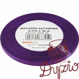 Wstążka satynowa 6mm/32m fioletowy BREWIS Wstążka satynowa 6mm/32m fioletowy BREWIS