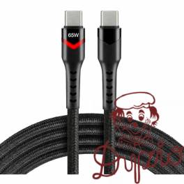 Kabel USB-C - USB-C 1m 3A 60W pleciony czarny wtyczka z led RGB EVERACTIVE (CBB-1PDR) Kabel USB-C - USB-C 1m 3A 60W pleciony czarny wtyczka z led RGB EVERACTIVE (CBB-1PDR)