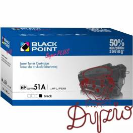 Toner BLACK POINT (LBPPH51A) czarny 8400str zamiennik HP (51A/Q7551A) LaserJet P3005/M3027mpf/M3035 Toner BLACK POINT (LBPPH51A) czarny 8400str zamiennik HP (51A/Q7551A) LaserJet P3005/M3027mpf/M3035