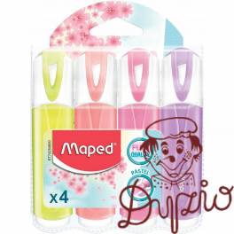 Zakreślacz fluo peps pastel mix kolorów 4 szt etui pud. z zaw 742546 MAPED Zakreślacz fluo peps pastel mix kolorów 4 szt etui pud. z zaw 742546 MAPED