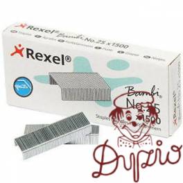 Zszywki nr.25 (4mm) 1500szt. R05020 REXEL BAMBI Zszywki nr.25 (4mm) 1500szt. R05020 REXEL BAMBI