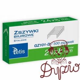Zszywki biurowe 24/8 500szt. GZ101-D TETIS Zszywki biurowe 24/8 500szt. GZ101-D TETIS