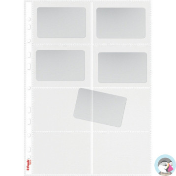 Koszulki z 8 kieszonkami na wizytówki A4 105mic 10 sztuk 78930 ESSELTE