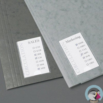 Samoprzylepne kieszenie na etykiety 3L 25x75mm (12szt.) 10310