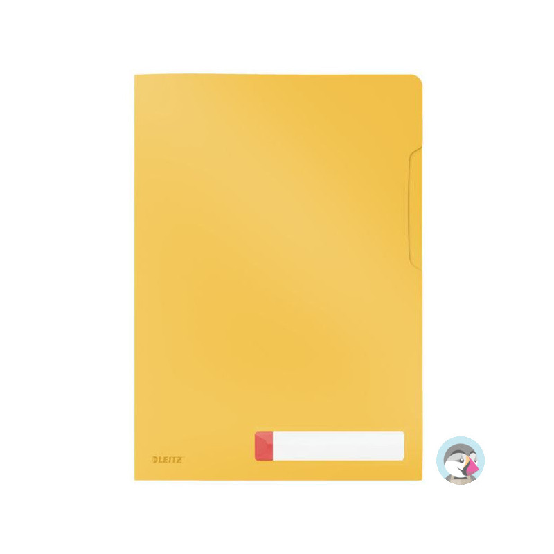 Folder A4 z kieszonką na etykietę, żółty 47080019 LEITZ