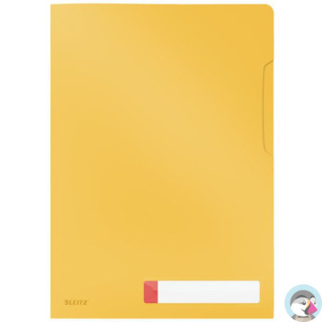Folder A4 z kieszonką na etykietę, żółty 47080019 LEITZ