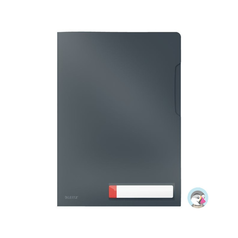Folder A4 z kieszonką na etykietę, szara 47080089 LEITZ
