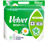 Papier toaletowy VELVET ECOROLL rumiankowy 3w. (4rol.)
