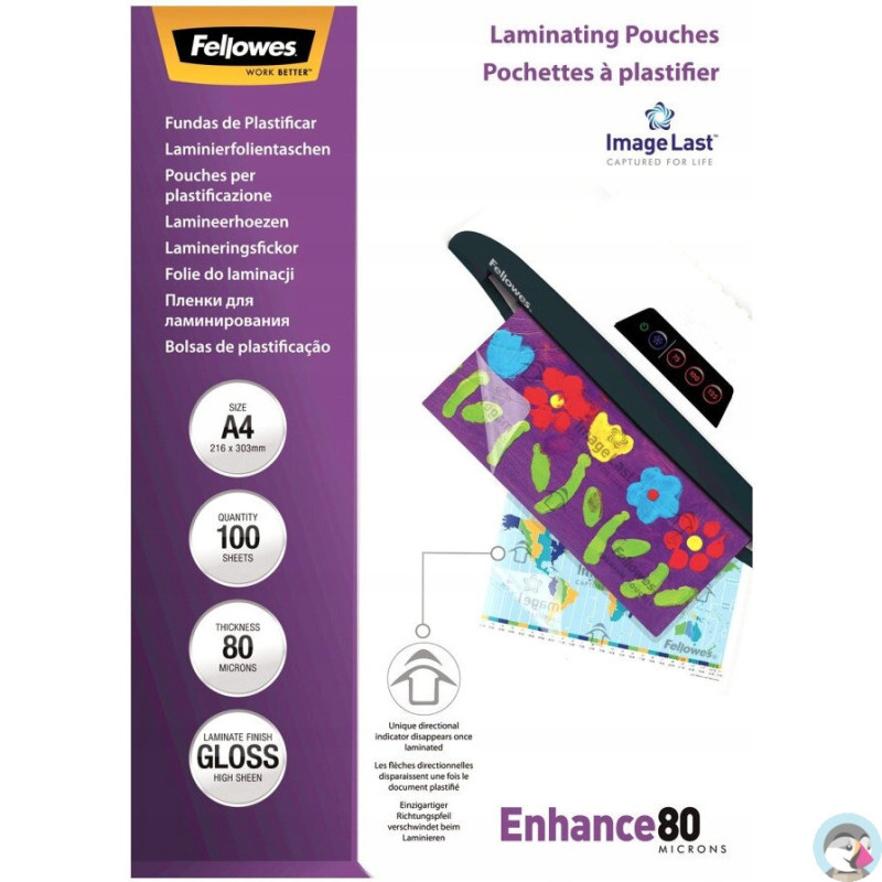Folia do laminowania A4 80mic FELLOWES (100) 5306114
