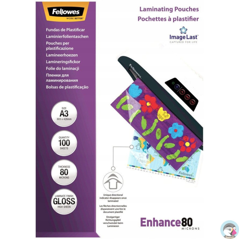 Folia do laminowania A3 80mic FELLOWES (100) 5306207