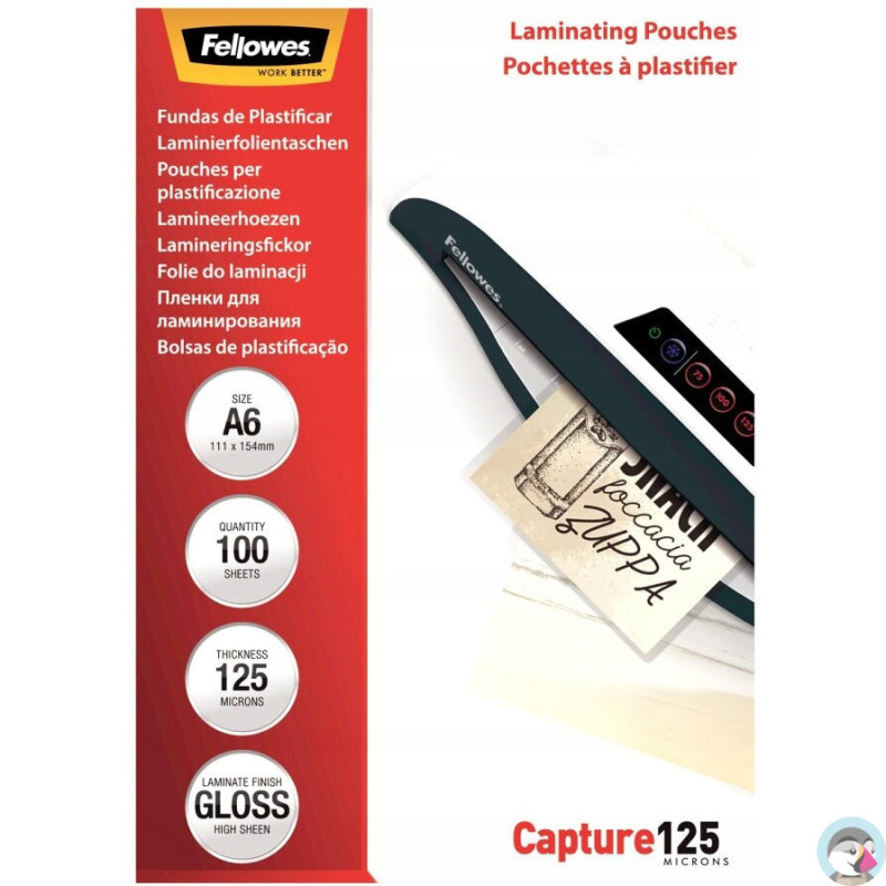 Folia do laminacji FELLOWES 125mic A6 (100szt.) 5307201