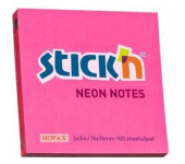 Bloczek STICKN 76x76mm ciemnoróżowy neonowy 100k 21165 STICKN