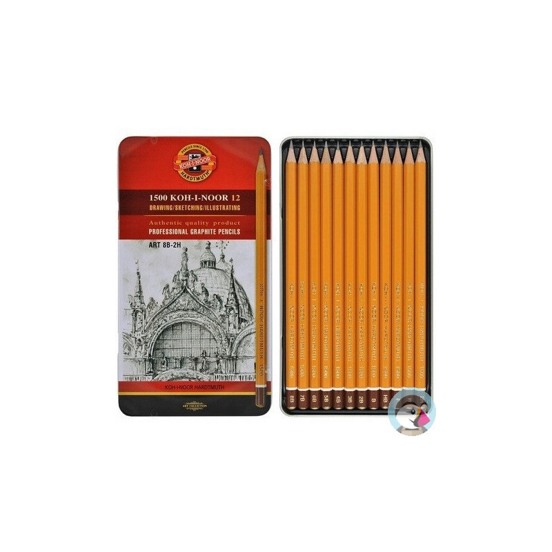 Ołówek grafitowy ART komplet 8B-2H 12szt. 1502/II KOH-I-NOOR