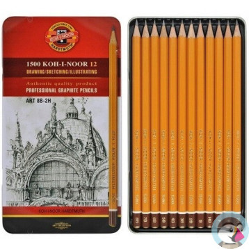 Ołówek grafitowy ART komplet 8B-2H 12szt. 1502/II KOH-I-NOOR