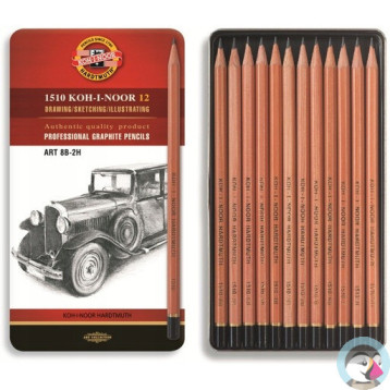 Ołówek grafitowy 1512 ART NATUR 8B-2H komplet 12 szt. KOH-I-NOOR