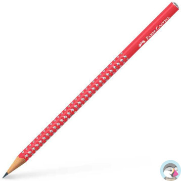 Ołówek SPARKLY PEARLY czerwony 118240 FABER CASTELL