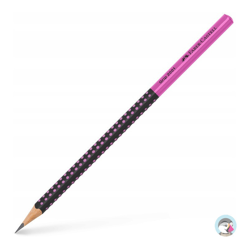 Ołówek GRIP 2001 TWO TONE czarny/różowy FABER-CASTEL 517011