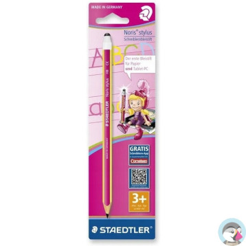 Ołówek HB trójkątny różowy NORIS STYLUS z rysikiem do tabletów SB 119202BKL STAEDTLER
