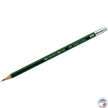 Ołówek CASTELL 9000 B z gumką (12szt.) 119201 Faber-Castell