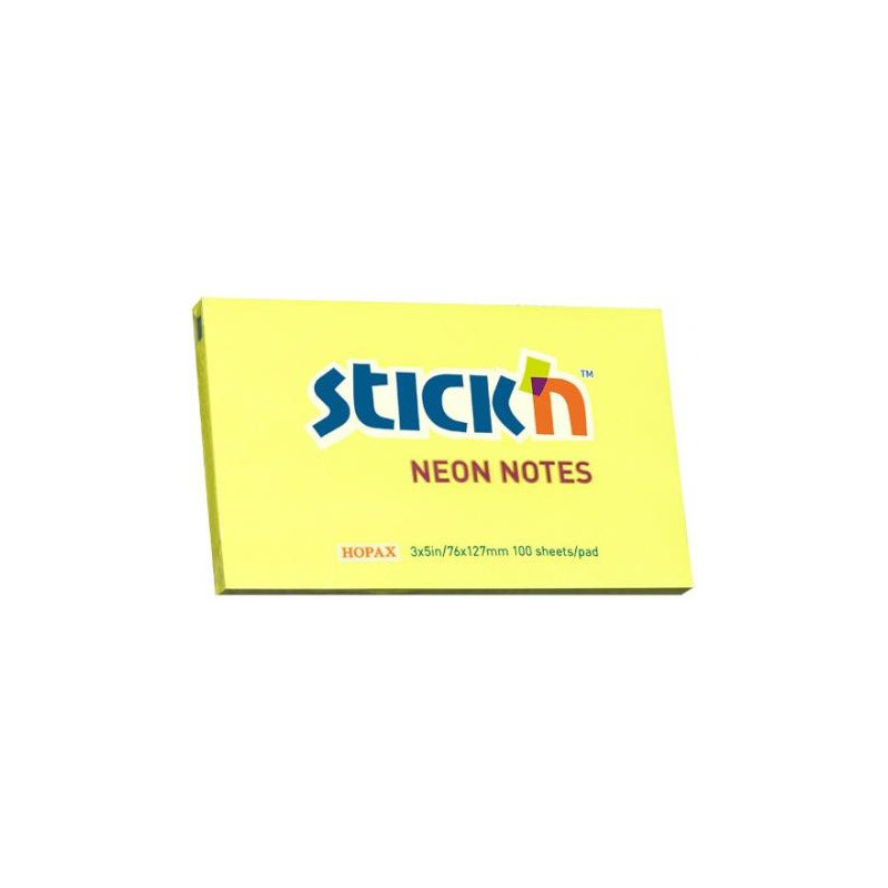 Bloczek STICKN 127x76mm żółty neonowy 100k 21135 STICKN