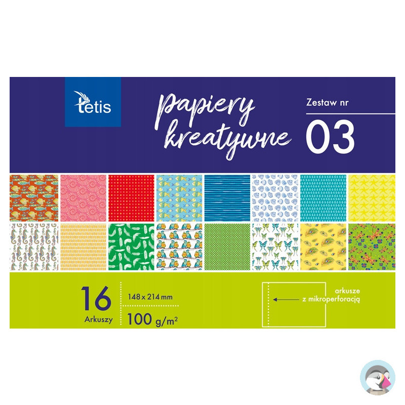 Zeszyt papierów kreatywnych A5 16k 100g KB029-03 TETIS
