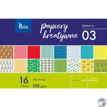 Zeszyt papierów kreatywnych A5 16k 100g KB029-03 TETIS
