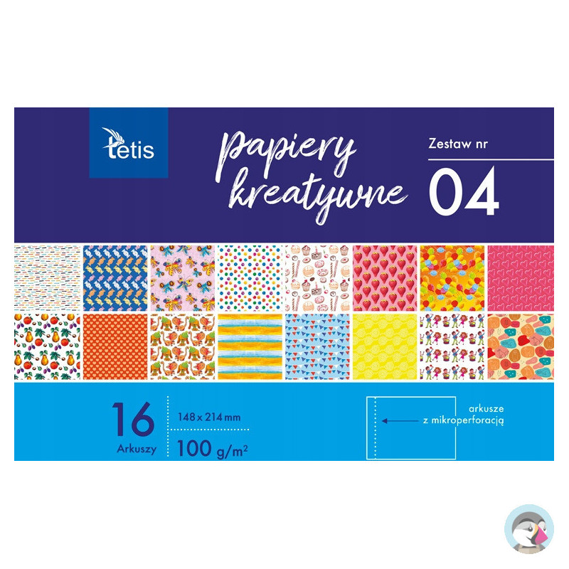 Zeszyt papierów kreatywnych A5 16k 100g KB029-04 TETIS