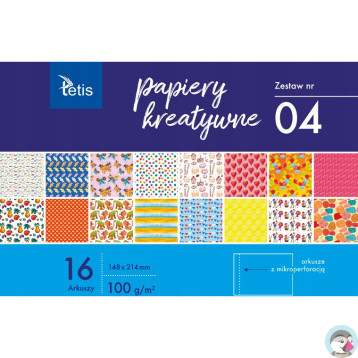 Zeszyt papierów kreatywnych A5 16k 100g KB029-04 TETIS