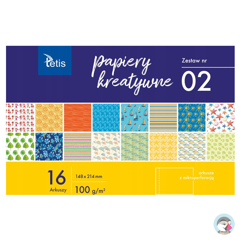 Zeszyt papierów kreatywnych A5 16k 100g KB029-02 TETIS