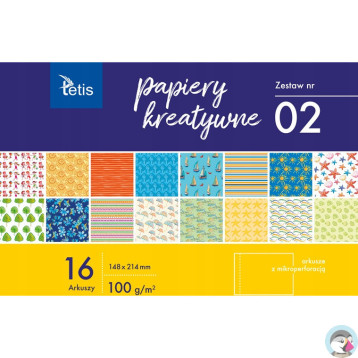 Zeszyt papierów kreatywnych A5 16k 100g KB029-02 TETIS