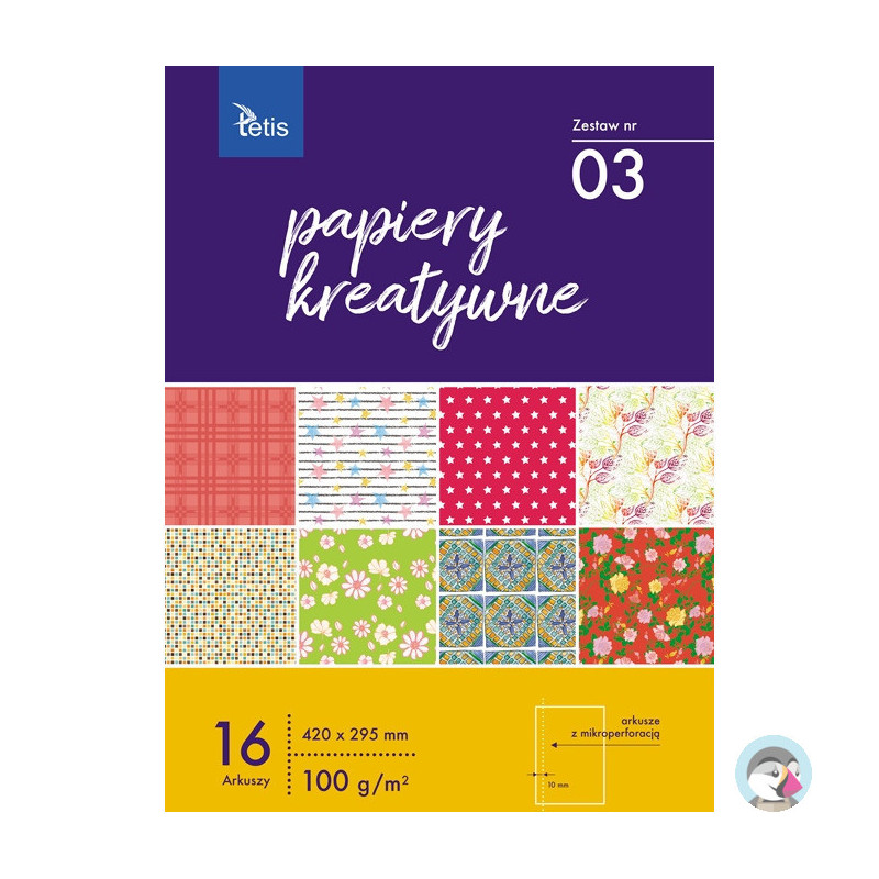 Zeszyt papierów kreatywnych A3 16k 100g KB031-03 TETIS
