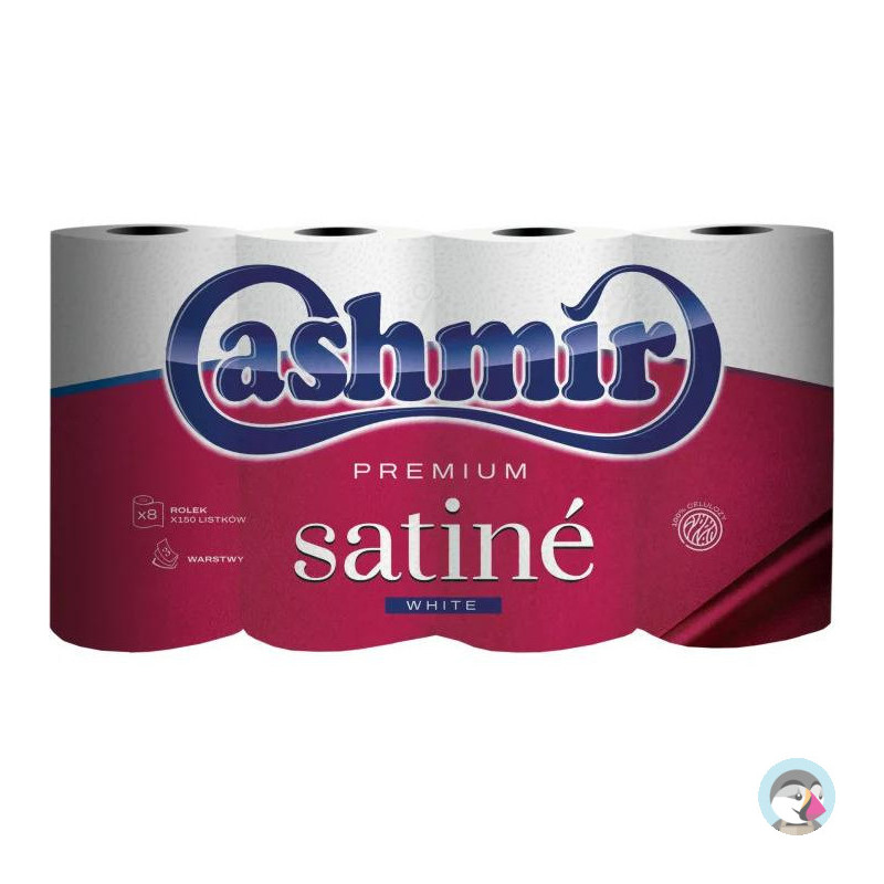Papier toaletowy CASHMIR Satine Premium (8 rolek) 3 warstwy 150 listków 18m 100% celuloza