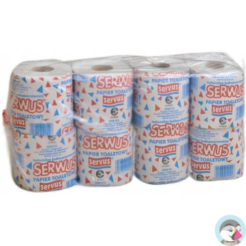 Papier toaletowy SERWUS ( 8 rolek) 36m szary 1 warstwa