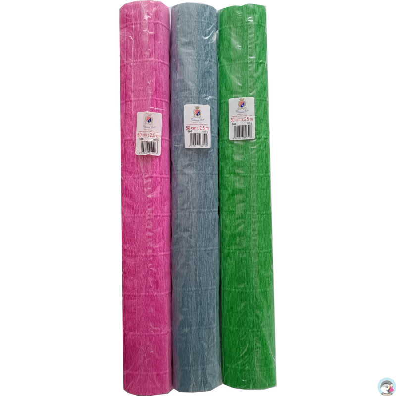 Bibuła karbowana 50x250 mix kolorów GIMAR
